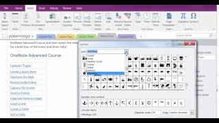 OneNote Insert and Draw Tabs