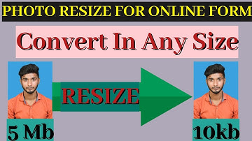 How To Resize Photo And Signature || Image Resizer For Online Form
