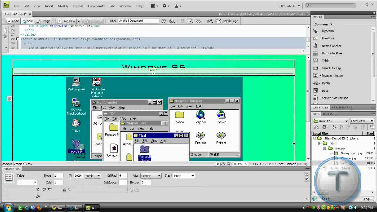Create a Cool Website in Adobe Dreamweaver CS4 - YouTube