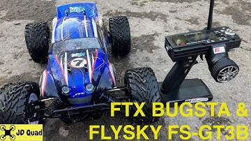FTX Bugsta and Flysky FS-GT3B Transmitter Road Test Video