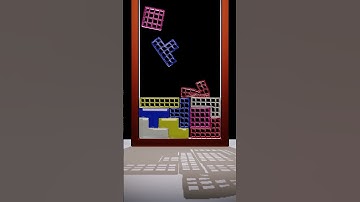 Tetris Softbody Mesh / Blender Animation 008 #softbody #games #tetris #gaming #animation #puzzle