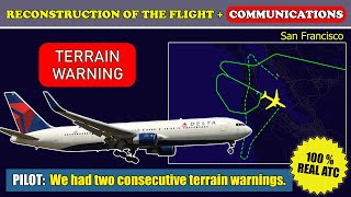 Unable to land due to TERRAIN WARNINGS | Delta Boeing 767-300 | San Francisco, ATC