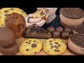 ASMR Chocolate Ice Cream &amp; Chocolate Desserts *Cheesecake, Cookies, Candy &amp; Bread Mukbang | VNM ASMR