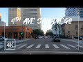 Driving Downtown San Diego 4th Avenue - &quot;Uptown Bikeways&quot;, California