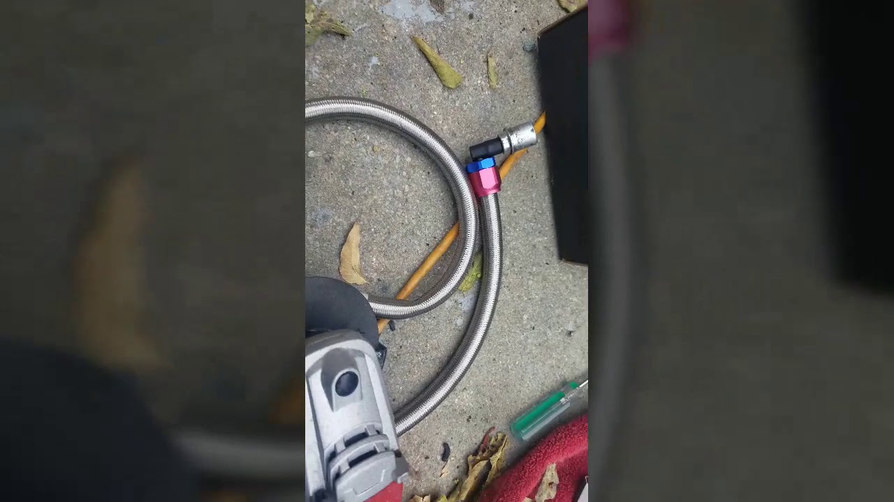 How to cut braided stainless steel hoses easily. YouTube