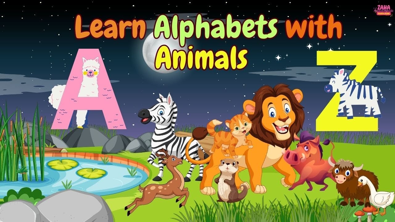 Animal Names - A to Z Alphabets - ABC Song For Kids - Cartoons for Kids ...