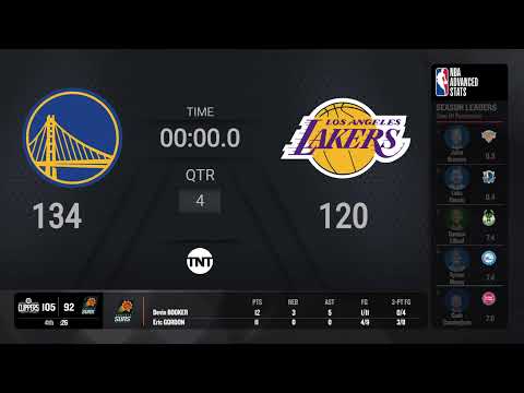 Golden State Warriors @ Los Angeles Lakers | NBA on TNT Live Scoreboard