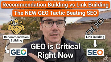 Recommendation Building vs Link Building: The NEW GEO Tactic Beating SEO