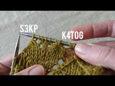 K4tog and S3KP - right and left leaning triple decrease