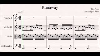Video thumbnail of "Runaway The Corrs Arrangement - Free Sheet Music for Violin and String Quartet"