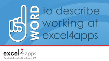 1 Word to Describe Working at Excel4apps