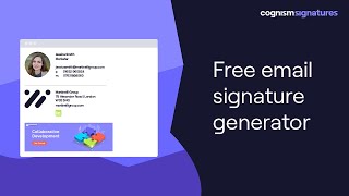 Cognism Email Signature Generator