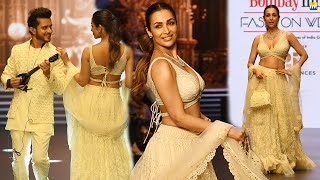 Can't believe she's 50 Malaika Arora Radiates Elegance on the Ramp Walk at Bombay Times Fashion Week