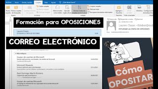 Correo electrónico: Outlook 2019 【Pestaña CARPETA】 Oposiciones auxiliar y administrativo