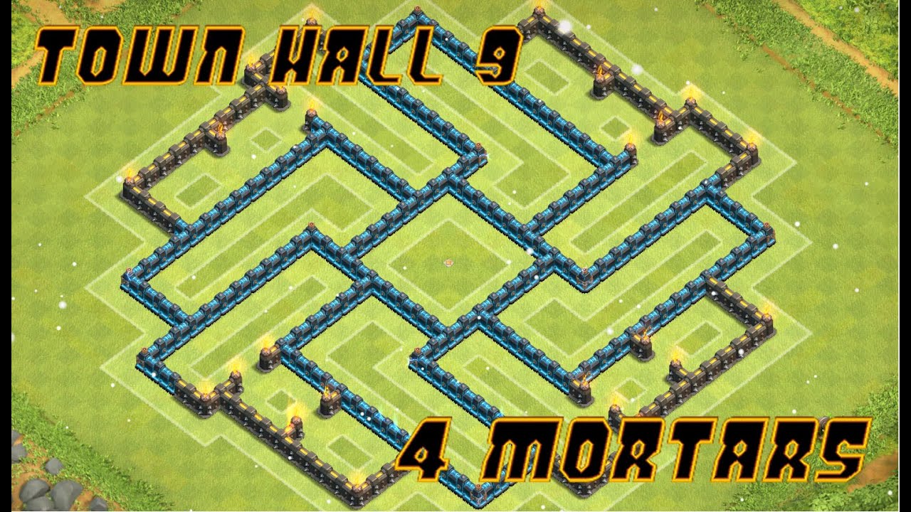 Clash Of Clans Town Hall 8 Base Design 4 Mortars ~ blog share to facebook