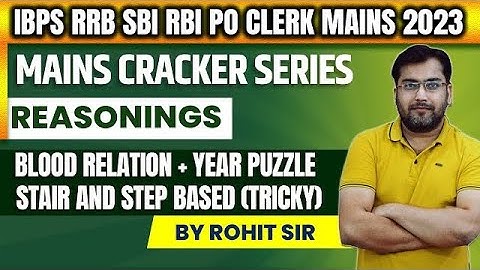 IBPS RRB PO CLERK SBI PO MAINS CRACKER SERIES REASONING PUZZLE BY ROHIT SINGH