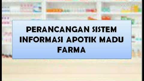 perancangan sistem informasi apotik