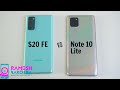 Samsung Galaxy S20 FE vs Note 10 Lite SpeedTest and Camera Comparison