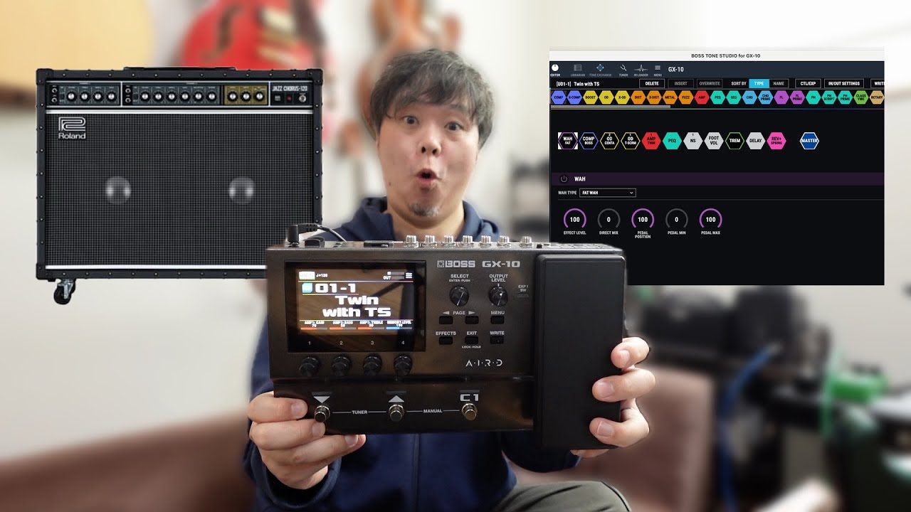 Sound and settings using the BOSS GX-10 to combat jazz chorus