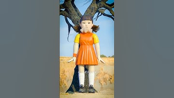 Squid Game but the doll explodes and turns into a stunning real-life beauty 💖💥 #AI #IA