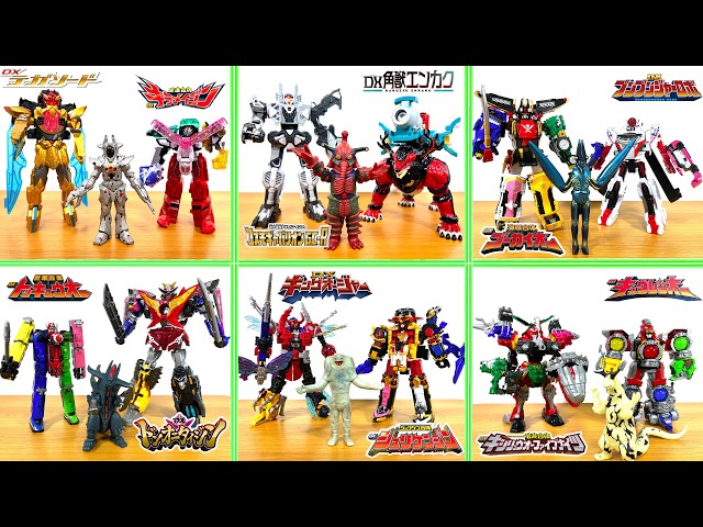 変形合体ロボットの戦いだ！スーパー戦隊やPROJECT R.E.D.のロボット達がコンビを組んで必殺技だ！