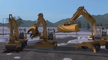 Farming simulator 17 new Excavator Liebherr 902 Pack by black sheep modding
