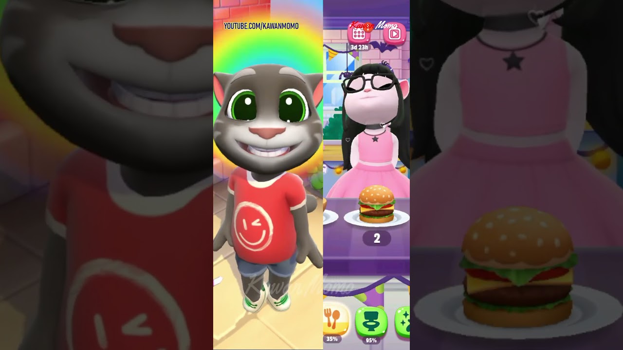 Talking Tom 2025 vs Talking Angela 2 Race Eat Candy  || Talking Tom Cat 2025 SECRET Gameplay