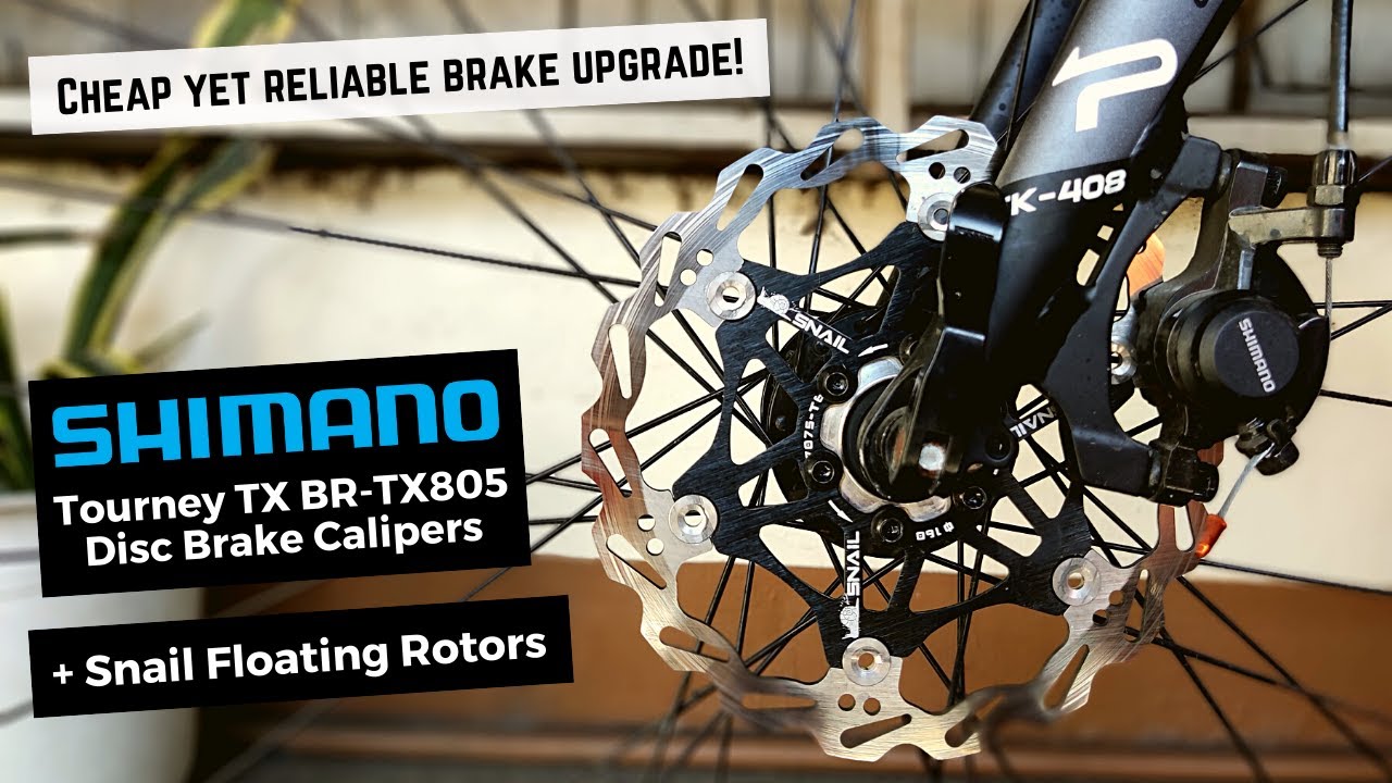 Shimano Tourney BR-TX805 Mechanical Disc Brake Calipers & Snail Floating Rotors | Unboxing & Review - YouTube