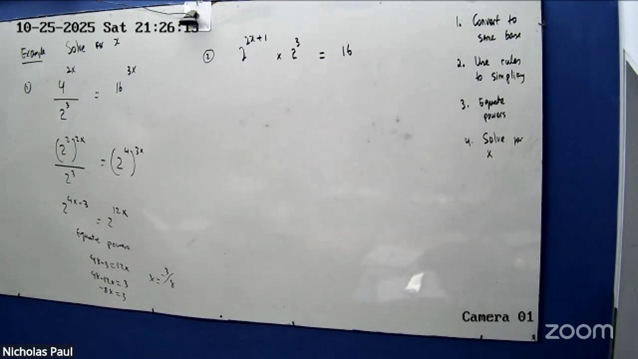 CSEC Additional Mathematics Indices