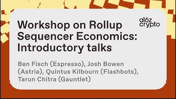Workshop on Rollup Sequencer Economics: Open Questions, organized by Ben Fisch | a16z crypto