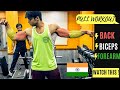 Full PULL Workout-BICEPS and BACK WORKOUT For Mass|Fit Minds