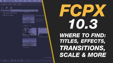 Final Cut Pro X - Where to Find Titles, Transitions, Scale & Effects Beginner