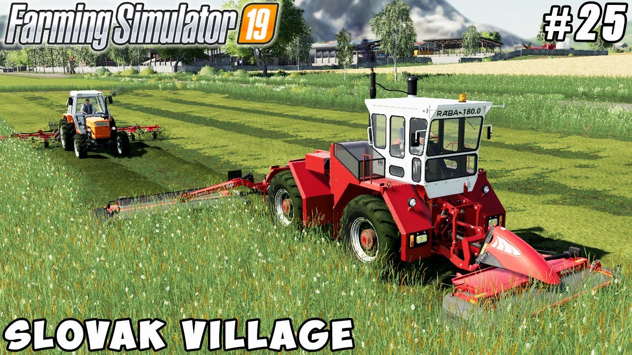 Haymaking with Fella Grassland Equipment | Slovak Village | Farming simulator 19 | Timelapse #25