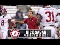 Alabama head football coach, Nick Saban previews LSU
