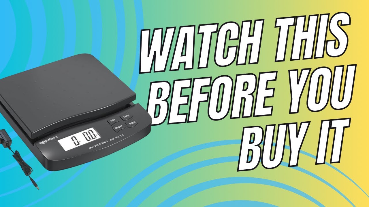 Amazon Basics Digital Tabletop Postal Scale (65 lb Capacity) - YouTube