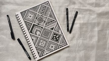 Easy Mandala Patterns For Beginners || 24 zentangle patterns || Doodle Patterns, Mandala Patterns