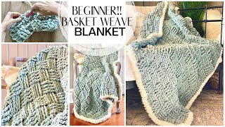 How to crochet a basket weave blanket pattern