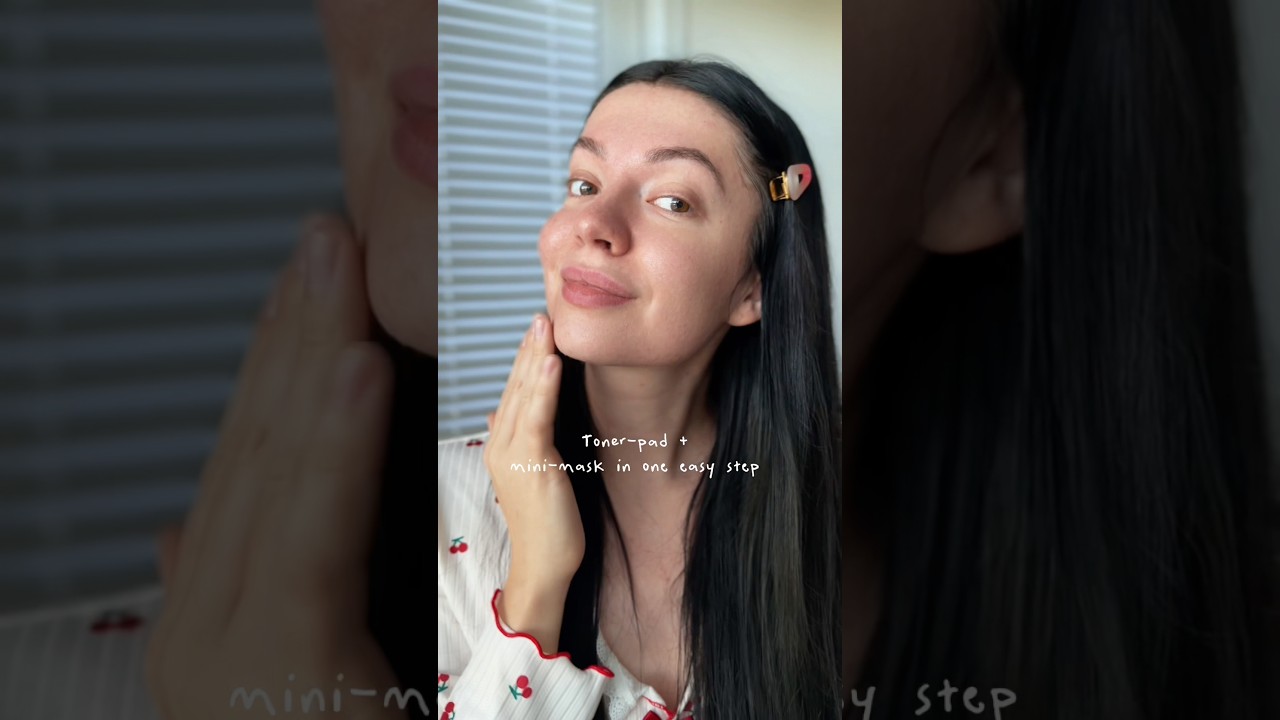 Glowy skincare routine 💧 hydration, dewy skin, toner pads