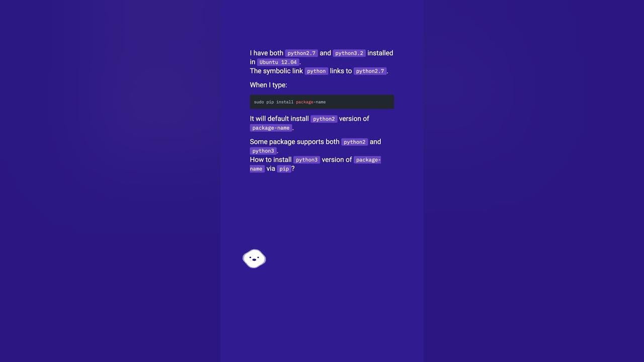 How to install python3 version of package via pip on ubuntu shorts