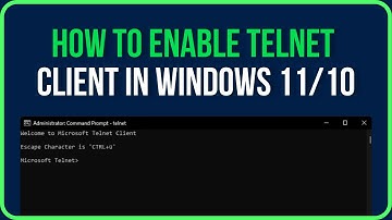 (EASY) ENABLE TELNET CLIENT | How to Enable Telnet in Windows 11/10