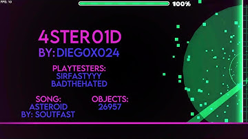 Geometry Dash 幾何衝刺: 4st3r01d By dieg0x024 (Daily Level) (2 coins) (60fps gameplay)