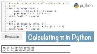 Calculating π in Python