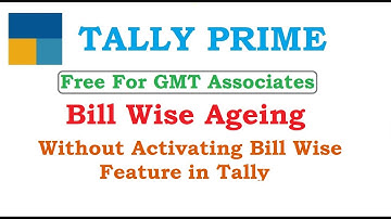 Tally Bill Wise Ageing Without Enabling Bill Wise Feature | Tally Bill Wise Ageing Report