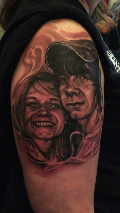 Portrait tattoos (memorial tattoo) - YouTube