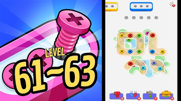 🏅 SCREW OUT: JAM PUZZLE 🔩🪛 Level 61~63 🤪🧩 Gameplay Walkthrough