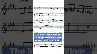 Bebop Jazz melodic scale workout #jazz #bebop #minor #scale