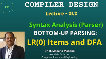 Compiler Design || Lecture- 21.2 || LR Parser || LR(0) Items and DFA construction: Example Problem