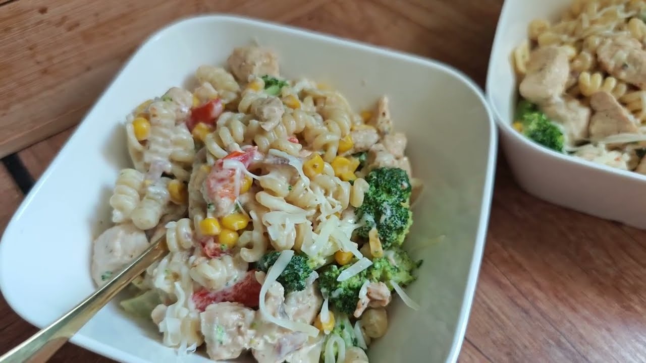 Gotuję w cook4me touch pro nowy przepis - Makaron z kurczakiem i brokułami #cook4me #tefal 