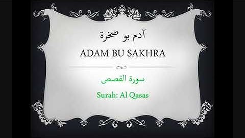 الشيخ القارئ آدم أبو صخرة سورة القصص