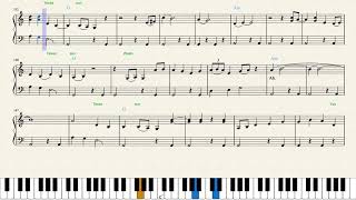 Video thumbnail of "Khruangbin & Leon Bridges— Texas Sun (Piano Sheet Music)"